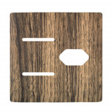 Placa p/ 2 Interruptores + Tomada 4x4 - Novara Carvalho